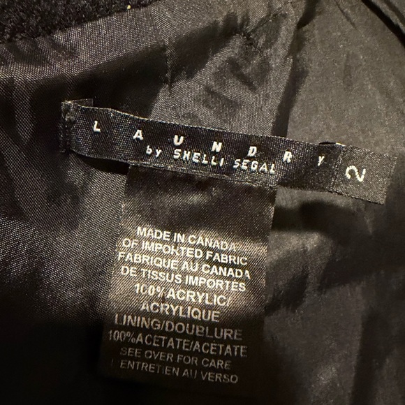 Laundry By Shelli Segal Navy Checkered Blazer - Picture 6 of 6